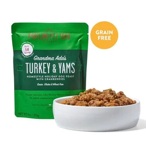 Portland Pet Food Grandma Ada's Turkey & Yams Human-Grade Dog Meal Pouch - 9oz - 869655000281