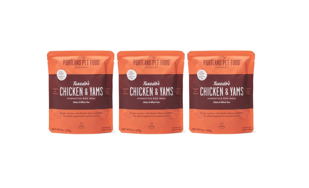 Portland Pet Food Tuxedo's Chicken & Yams Human-Grade Dog Meal Pouch - 9oz -