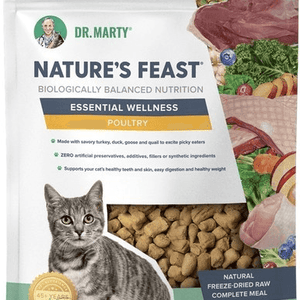 Dr. Marty Nature's Feast Essential Wellness  Poultry Freeze Dried Raw Cat Food - AnimalWiz.com
