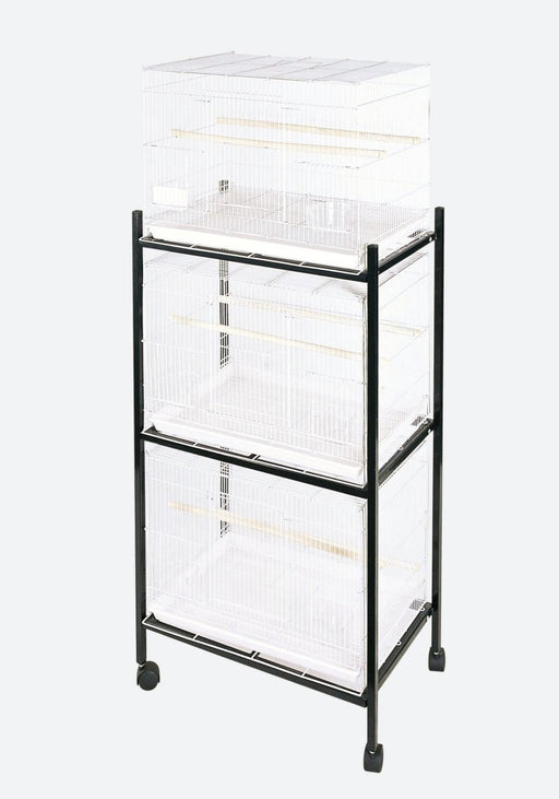 A&E Cage Company 3 Tier, Black Stand Flight Cages - 644472005066