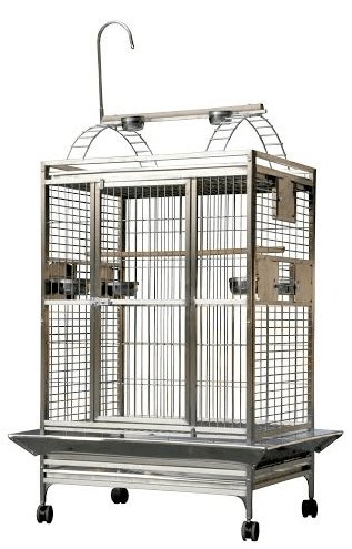 A&E Cage Company 36"x28" Playtop Cage with 1" Bar Spacing Bird Cage - 644472450071