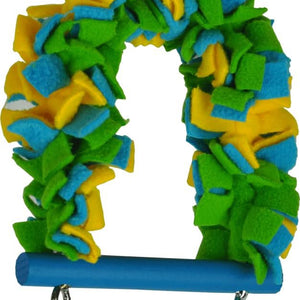 A&E Cage Company Happy Beaks - Large Size - Hanging Fleece Bird Toy - 644472015331