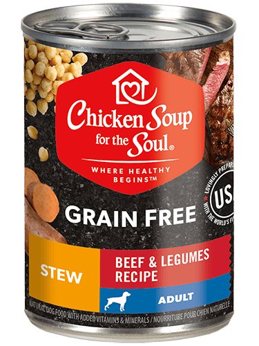 Chicken Soup For The Soul Grain Free Beef and Legume Stew Canned Dog Food - 819239011301