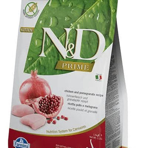Farmina Prime N&D Natural and Delicious Grain Free Kitten Chicken & Pomegranate Dry Cat Food - 8010276032584