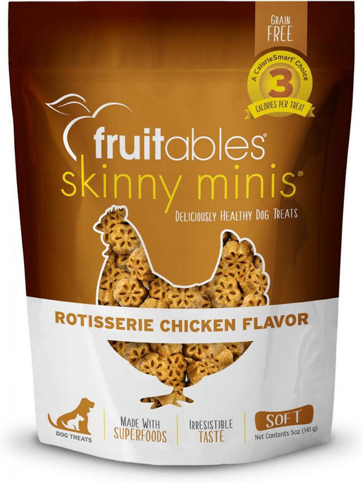 Fruitables Skinny Minis Rotisserie Chicken Flavor Soft & Chewy Dog Treats - 895352002464