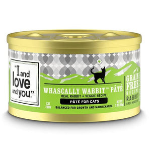 I and Love and You Grain Free Whascally Rabbit Pate Recipe Canned Cat Food - 10818336010207