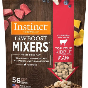 Instinct Raw Boost Mixers Grain Free Beef Formula Freeze Dried Dog Food Topper - 769949602057