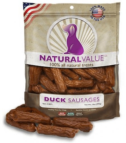 Loving Pets Natural Value Duck Sausages Dog Treats - 842982080713