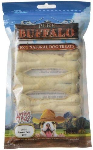 Loving Pets Pure Buffalo Dog Treats - Pressed Bully Bone - 842982056640