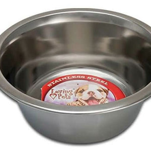 Loving Pets Quart Traditional Stainless Steel Dish Pet Bowl - 842982072022