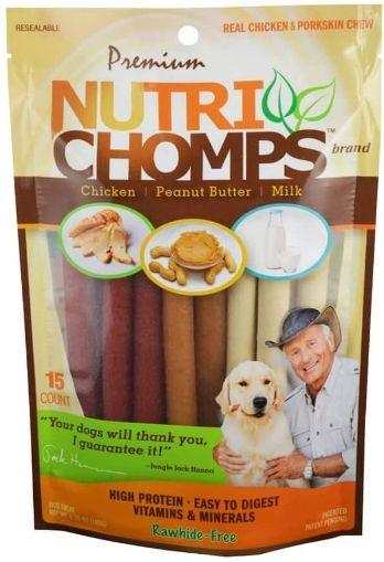 Scott Pet Pork Chomps Premium Nutri Chomps Assorted Flavor Twist - MIni - 015958988850
