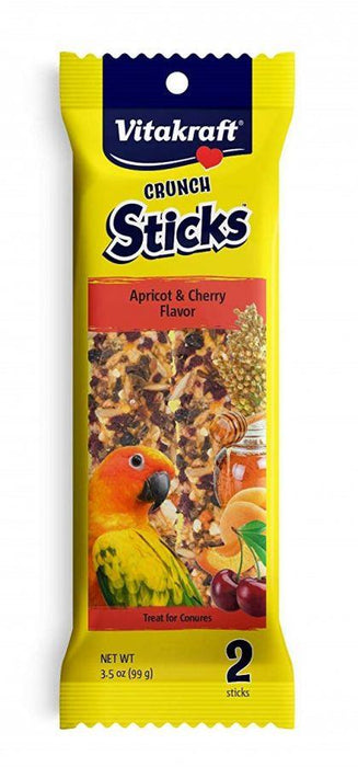 Vitakraft Crunch Sticks Apricot & Cherry Conure Treats - 051233316956