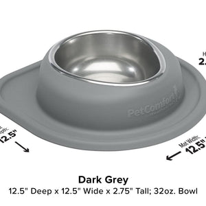 WeatherTech Single Low Pet Feeding System - 32 oz Stainless Steel Bowl - 787765774888