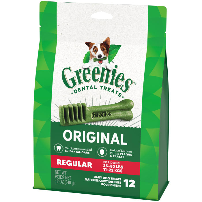 Greenies Dog Dental Treats Regular Original 12oz (12 Treats)