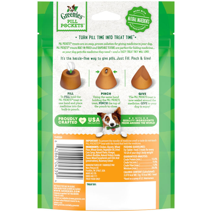 Greenies Pill Pockets for Tablets Chicken 3.2oz (30 Treats)