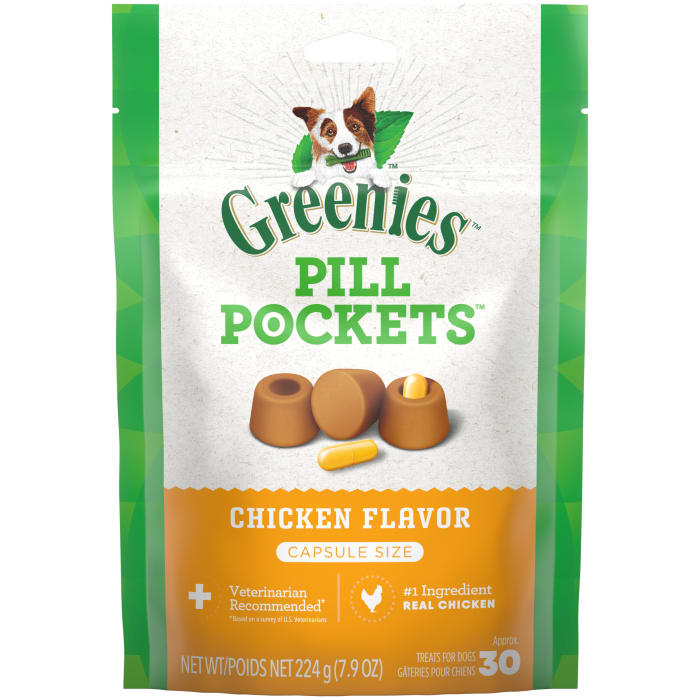Greenies Pill Pockets for Capsules Chicken 9 oz (Pack of 30)