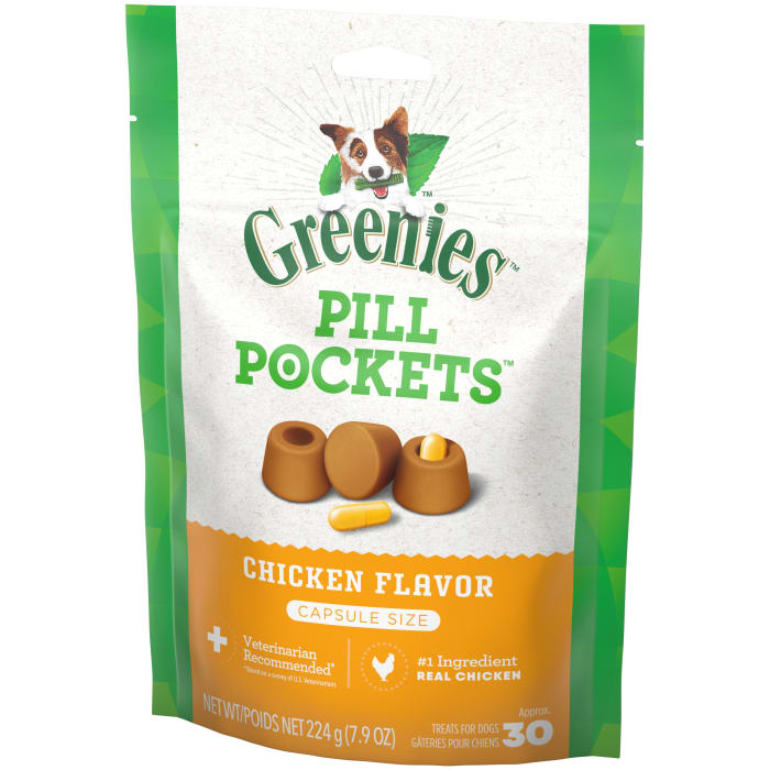 Greenies Pill Pockets for Capsules Chicken 9 oz (Pack of 30)
