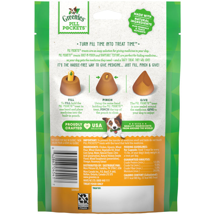 Greenies Pill Pockets for Capsules Chicken 9 oz (Pack of 30)
