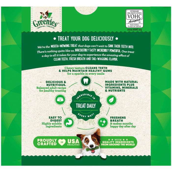 Greenies Dog Natural Dental Treats Teenie Original 36oz (130 Treats)