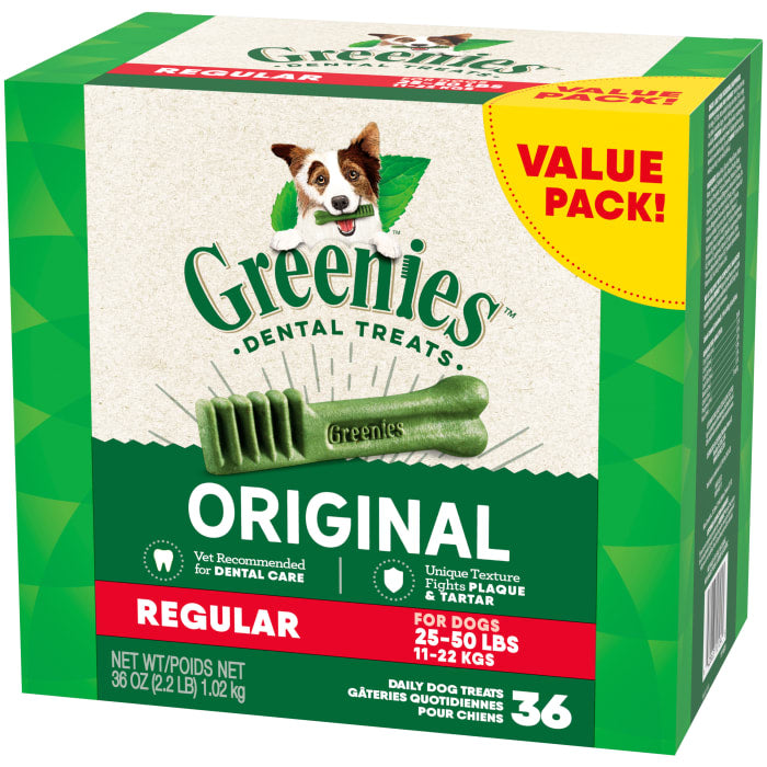 Greenies Dog Dental Treats Regular Original 36oz (36 Count)