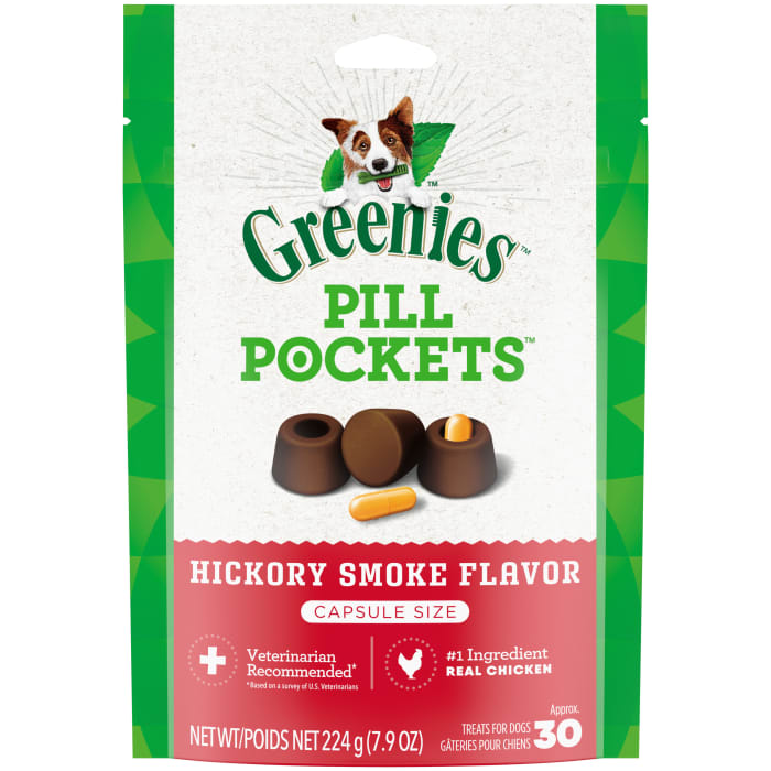 Greenies Pill Pockets for Capsules Hickory Smoke 7.9 oz (30 Treats)