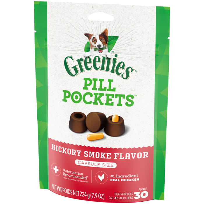 Greenies Pill Pockets for Capsules Hickory Smoke 7.9 oz (30 Treats)