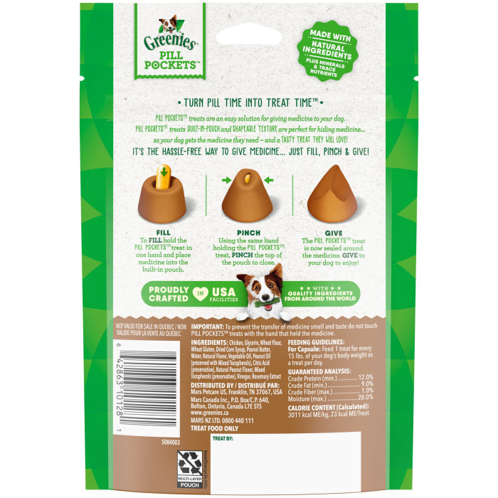 Greenies Pill Pockets for Capsules Peanut Butter 7.9 oz (30 Treats)
