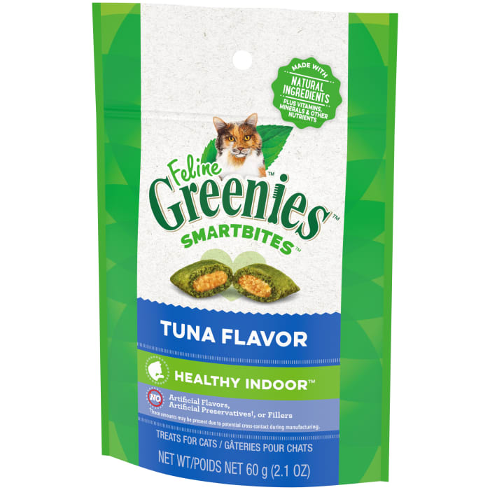 Greenies Feline SmartBites Healthy Indoor Cat Natural Treats Tuna 2.1 oz