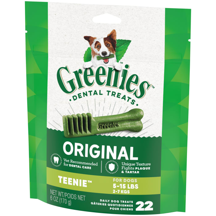 Greenies Dog Natural Dental Treats Teenie Original 6oz (22 Treats)
