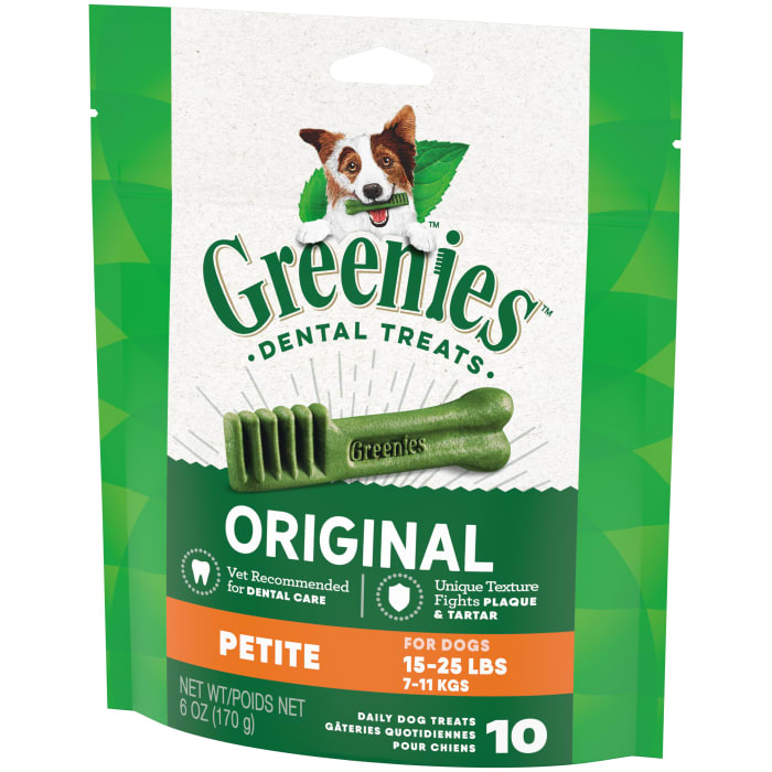 Greenies Dog Natural Dental Treats Petite Original 6oz (10 Treats)