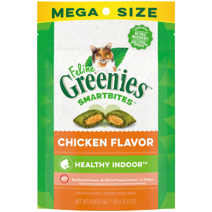 Greenies Feline SmartBites Healthy Indoor Cat Natural Treats Chicken 4.6 oz