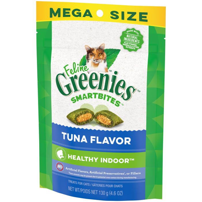 Greenies Feline SmartBites Healthy Indoor Cat Natural Treats Tuna 4.6 oz