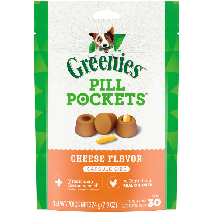 Greenies Pill Pockets for Capsules Cheese 7.9 oz (30 Treats)