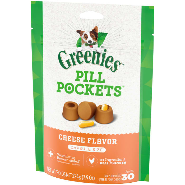 Greenies Pill Pockets for Capsules Cheese 7.9 oz (30 Treats)