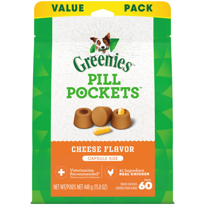 Greenies Pill Pockets for Capsules Cheese 15.8 oz (60 Treats)