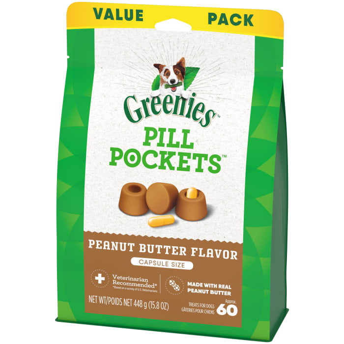 Greenies Pill Pockets for Capsules Peanut Butter 60ct 15.8 oz