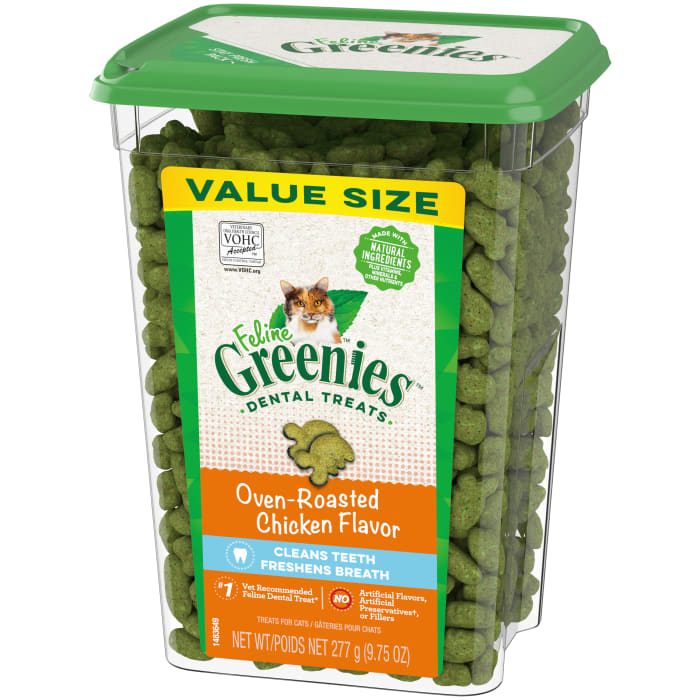Greenies Feline Adult Cat Dental Treats Oven Roasted Chicken 9.75oz
