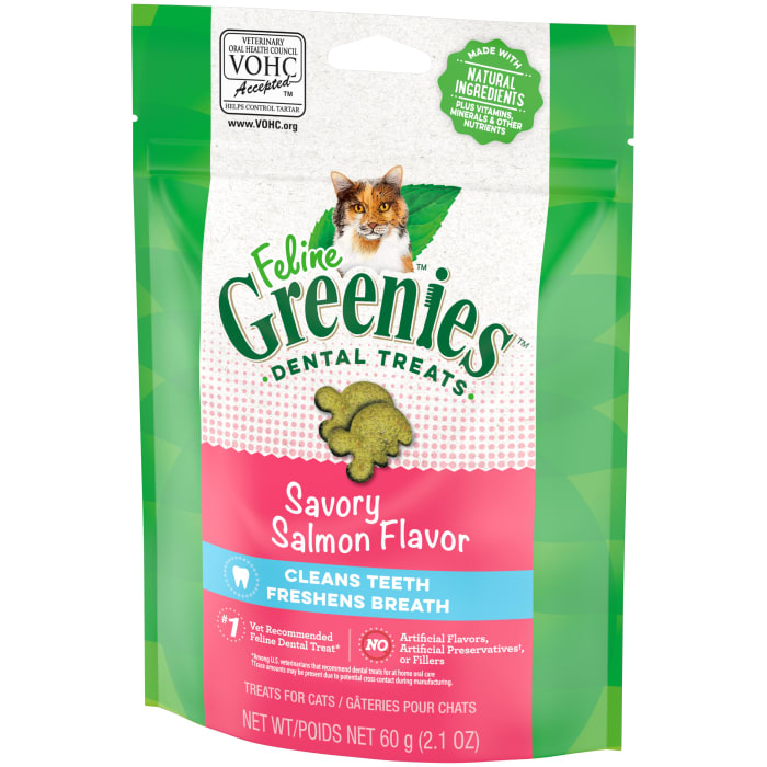 Greenies Feline Adult Cat Dental Treats Savory Salmon 2.1oz