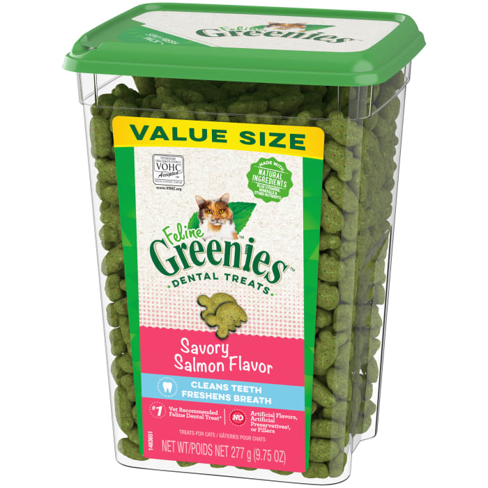Greenies Feline Adult Cat Dental Treats Savory Salmon 9.75oz