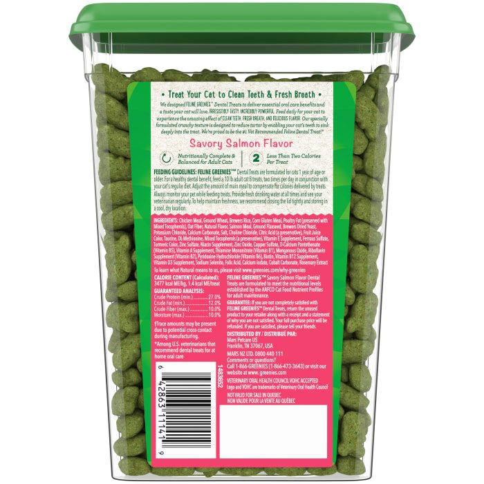 Greenies Feline Adult Cat Dental Treats Savory Salmon 9.75oz