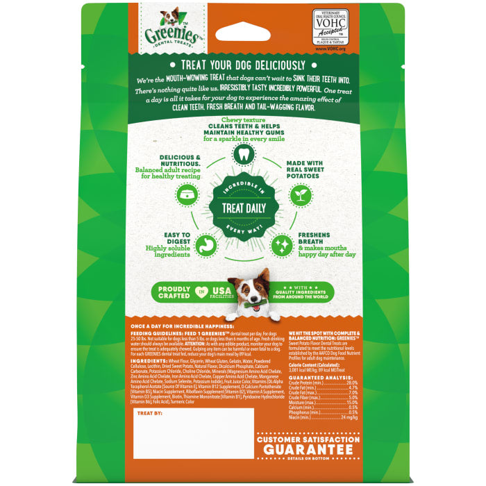 Greenies Dog Dental Treats Regular Sweet Potato 12oz (Pack of 12)