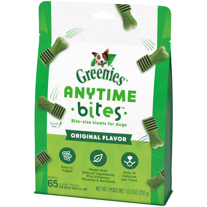 Greenies Anytime Bites Bite-Size Dog Dental Treats Original 10.3oz