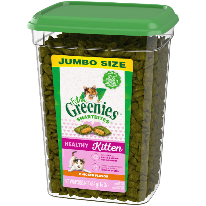 Greenies Feline Smart Bites Healthy Kitten Cat Treats Chicken 16oz