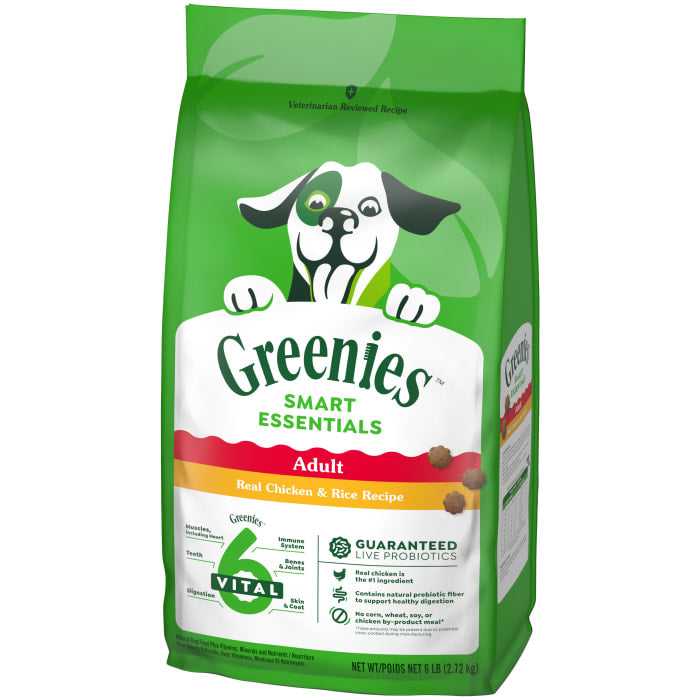 Greenies Smart Essentials Adult Dry Dog Food Real Chicken & Rice Recipe 6lbs