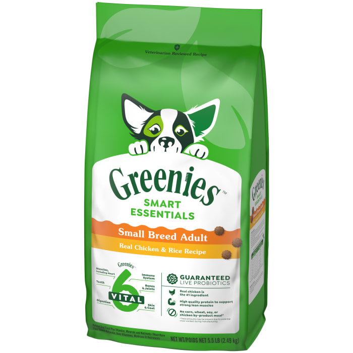 Greenies Smart Essentials Small Breed Adult Dry Dog Food Real Chicken & Rice Recipe 5.5lbs