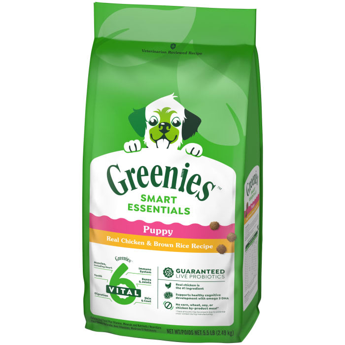 Greenies Smart Essentials Puppy High Protein Dry Dog Food Real Chicken & Brown Rice Recipe 5.5lbs