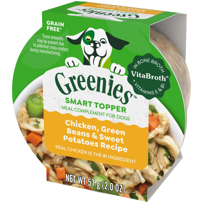 Greenies Smart Topper Wet Mix-In for Dogs Chicken, Green Beans & Sweet Potatoes Recipe 2oz (Pack of 10)