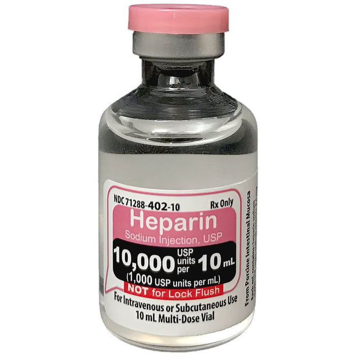 Rx Heparin, 1000units/1ml x 10ml Vial