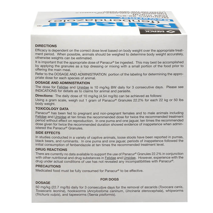 Rx Panacur 22.2% granules x 1 lb tub