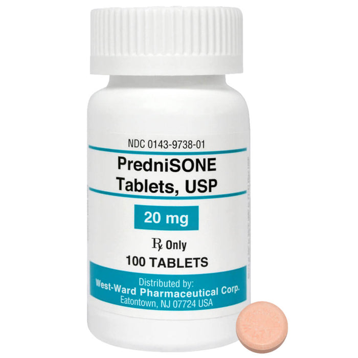 Rx Prednisone, 20mg x 100 Tablets